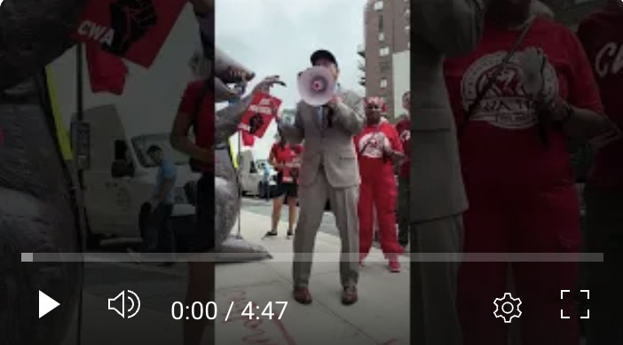 CWA Local 1180 Bird Union Walkout - Brad Lander thumbmail